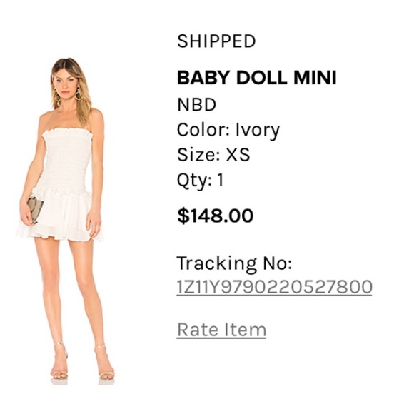 NBD Dresses & Skirts - White babydoll NBD dress
